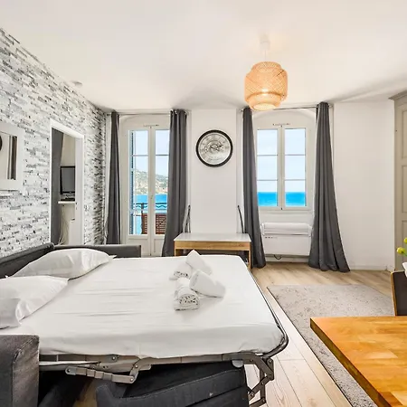 Apartamento Rue Longue Vue Mer, Spacieux, Rénové Menton